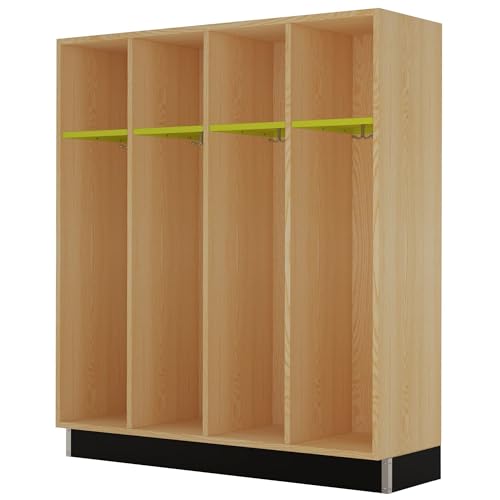 Diversified Spaces Hybrid Storage Series Oak School Backpack Lockers, 54" x 48"…