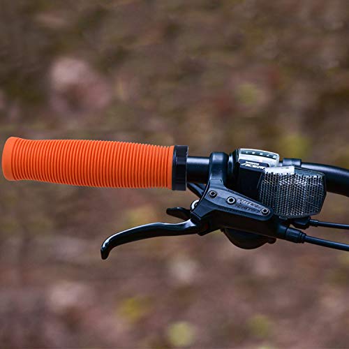 Acekit Bicycle Handlebar Grips Single Lock-on Rubber Grips for Mountain Bike BMX Folding Bike and Road Bike-Orange - Thumbnail 5