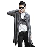Stunner Men's Spring Slim With Hood Sweater Casual Long Cardigan