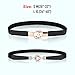 Fashion Elastics Waist Belt Vintage Clothing Accessories for Women Dresses Skinny Web Belt 2 Pack, Black & White, Gold & Silver Metal Buckle, Size 26