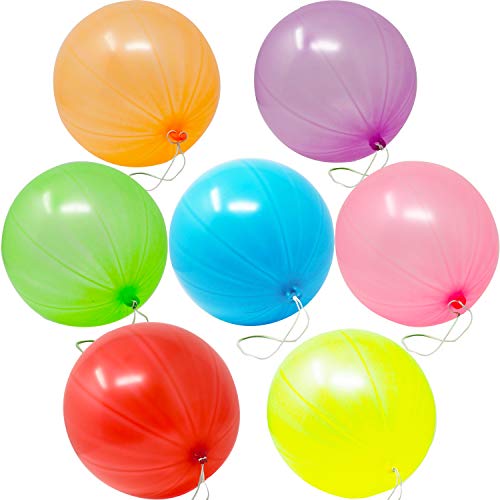 36 Pieces Neon Punch Balloons for Classroom Activity Prize Reward