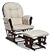 Stork Craft Hoop Glider and Ottoman Set, Espresso/Beige