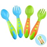 Toddler Utensils Baby Spoons and Forks Set- Includes Baby Utensils Case | Toddler Spoon | Toddler Fork - Bpa Free (4 Pieces)