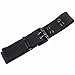 Samtree Canvas Web Belts for Men Women,Double Grommet Hole Buckle Belt(Black)
