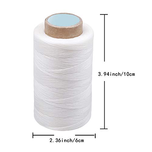 MIUSIE Colorful 284Yards Leather Sewing Waxed Thread-Practical Long Stitching Thread for Leather Craft DIY/Bookbinding/ Shoe Repairing/Leather Projects