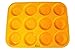 Yellow 12 Cup Silicone Muffin/Cupcake Pan with Recipe eBook (14) by Bear Bakeware, Non-stick, BPA-free, Dishwasher Friendly, FDA Approved 100% Food Grade Silicone