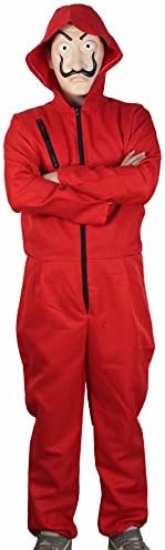 Gsmart Salvador Dali La Casa De Papel The Money Heist Costume+ Mask (XL)