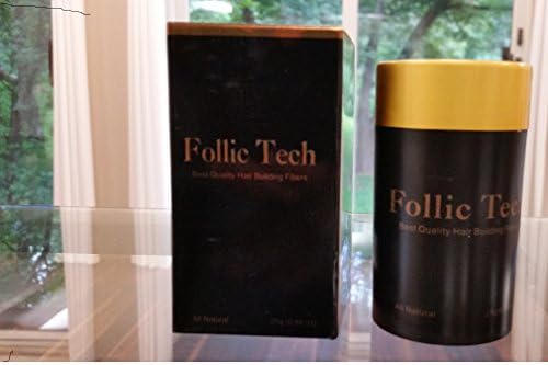 Follic Tech Hair Building Fibers Light Brown 25 Grams Plus 100 gram Refill Bag 125 grams total Highest Grade. Compare Competitors Like Toppik®, Xfusion®, Miracle Hair®, and Caboki®