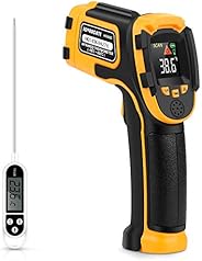 Infrared Thermometer No Touch Digital Laser Temperature Gun with Color Display -58℉～1112℉(-50℃～600℃)Adjustable