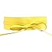 Womtop Womens Belts PU Leather Obi Waist Belt Adjustable Length Waist Strap Cummerbund for Dress (Yellow+Red, Free)