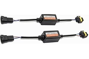KOOMTOOM Upgrade Strong H8/H9/H11 LED Headlight Decoder Canbus Resistor Anti-Flicker Harness Canceller,Dashboard Warning Error Free EMC Canceller, Pack of 2