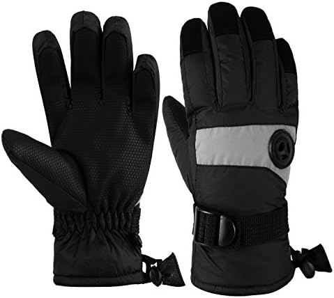 HighLoongKids Waterproof Ski Snowboard Gloves Mittens Thinsulate Lined Winter Cold Weather Gloves for Boys and Girls