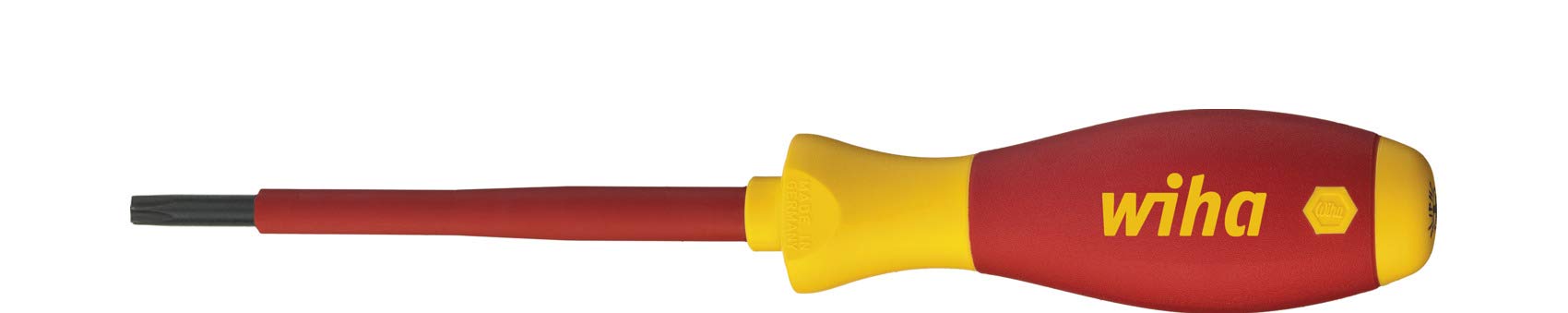 Wiha 41141 Series 3251 TR Soft Finish Slim Fix Torx Tamper Resistant Electric Screwdriver, T10H x 100 mm Size, Red