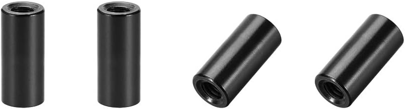 sourcing map 4 Pcs M3x12mm Round Aluminum Standoff Column Spacer Female Black for Drone FPV Quadcopter Racing RC Multirotors Parts DIY