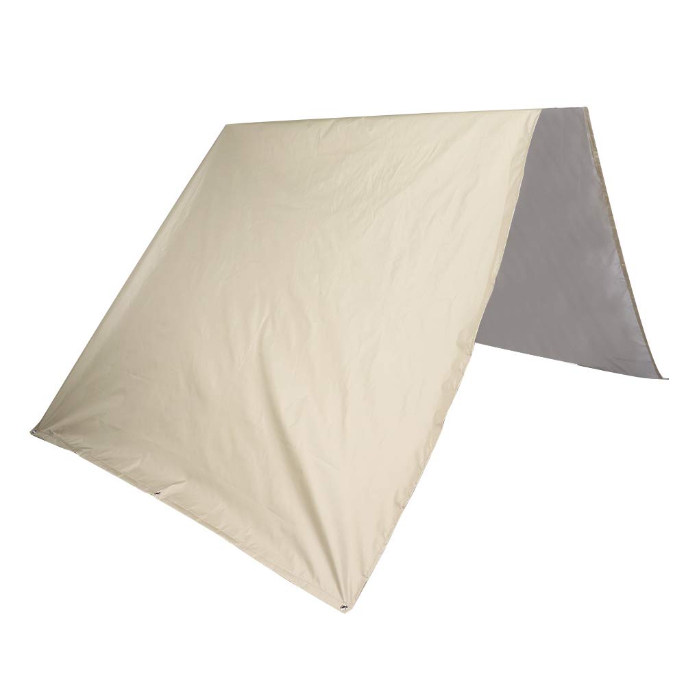 TOPINCN Outdoor Swing Cover Kids Playground Roof Canopy Patio Swing Cover Waterproof Cover Replacement Tarp Sunshade for Garden Patio(Beige)