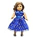 Tinksky Fashion Sequins Sleeveless Party Dress for 18 Inch American Girl Dolls (Blue)