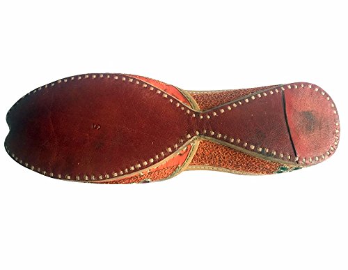 step n style women's multi kundan work punjabi jutti ethnic mojari