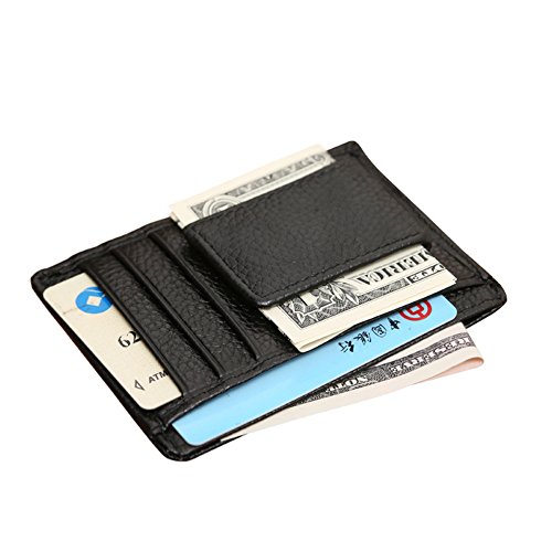 Money Clip, Front Pocket Wallet, Leather RFID Blocking Wallet Slim Minimalist Wallet for Men - Thumbnail 3