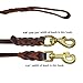 FAIRWIN Leather Dog Leash 6 Ft(5.6ft) - Braided Heavy Duty Training Leash for Large Medium Small Dogs Running and Walking (L:Width:3/4