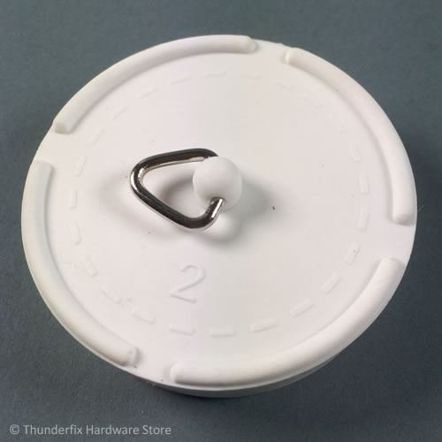 Sink Bath Plug Universal Rubber White 1 1/2" to 2" 37mm 50mm Travel