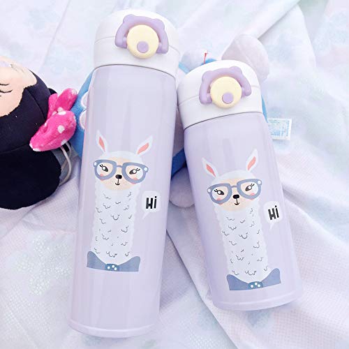 image for Rosechen Water Bottle Thermoses Cute Alpaca, Thermal Vacuum Cups for H