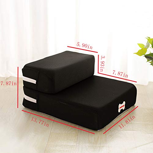 Ship from USA - Sttech1 Soft Pet Stairs, 2 Step for Cats/Dogs, Portable Mesh Cotton Pet Steps Home Stairs, Best for Dogs and Cats