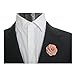 Hansicod Men's Lapel Flower Handmade Boutonniere Pin for Suit (Pink)