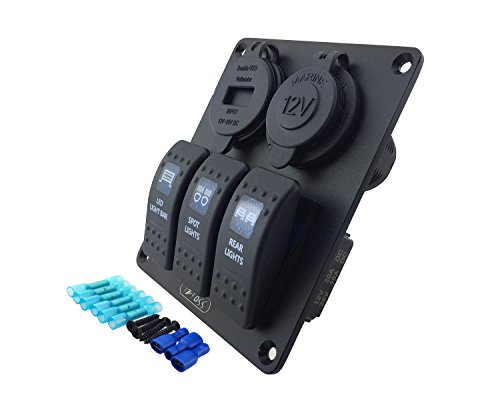 IZTOSS-Blue-led-3-gang-DC12V24V-blue-switch-panel-with-led-power-socket-42A-dual-USB-voltmeter-and-wiring-kits IZTOSS-Blue-led-3-gang-DC12V24V-blue-switch-panel-with-led-power-socket-42A-dual-USB-voltmeter-and-wiring-kits