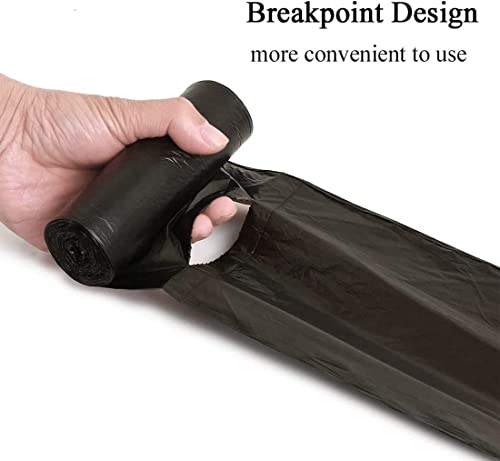 LYLYMYKHH Garbage Bags Small Trash Bags, 50 Count 4 Gallon Plastic Bags Bin Bags 45 * 50cm Wastebasket Bin Liners for Home Bathroom Bedroom Office Black Dustbin Bag, Disposable Bags (Black(Small))