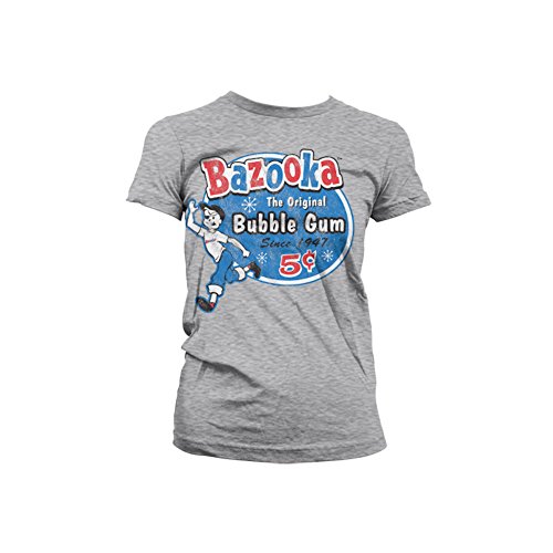Officially Licensed Merchandise Bazooka Joe - The Original Girly Tee (H.Grey), XX-Large