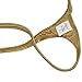 JAXFSTK Men's Silky Thongs String Bulge Pouch Shiny T-Back Guys Underwear Mini Bikini Pants Gold XL