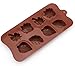 Bekith 6 Pack 8-Cavity Leaf Shape Silicone Mold Trays for Making Soap, Candle, Candy, Chocolate or Party Novelty Gift (Leaf Shape)