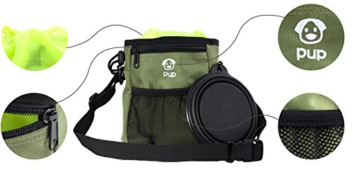 image for Nookoo XL Dog Treat Training Pouch Bag w/Collapsible Water Bowl - Buil