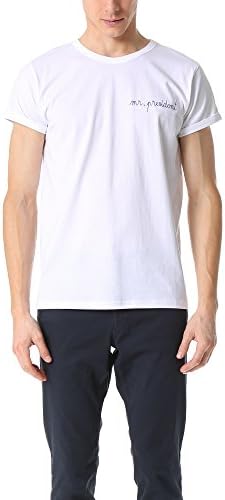 Maison Labiche Men's Mr. President Tee, Blanc, X-Large