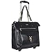 Aimee Kestenberg Isla Women's Saffiano Faux Leather 2-Wheel 15in Laptop & Tablet Anti-Theft RFID Business Case / Carry-On Travel Tote, Black