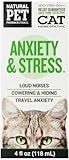 Natural Pet Pharmaceuticals by King Bio Anxiety and Stress Control for Cat, 4-Ounce