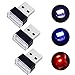 Omeet 3Pack - USB Car Interior Atmosphere Lamp Night Light LED Decoration Light - for Automotive Decorative Lighting Atmosphere
