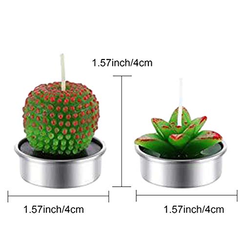WWWL Creatieve kaars 12 Stks 3D Cactus Kaars Gesimuleerde Plant Set Woondecoratie Valentijnsdag Rose Bloem Theelicht… - Image 6