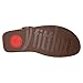 FitFlop Womens The Skinny Embossed Leather Toe-Post Sandals, Dark Tan, Size - 7
