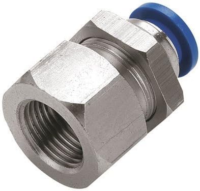 1/4Bsp to 6mm Bulkhead Push in Fitting (B130C)