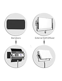 GVM Luz de video LED profesional 110W bicolor 3200K-5600K Luz de panel LED regulable 1920 con CRI97 + TLCI97 +, control remoto, puerta de granero y bolsa de transporte para el estudio de fotografía YouTube Video, profesional