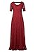 Nemidor Women's Full Lace Plus Size Wedding Maxi Dress