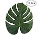 Tinksky Tropical Palm Leaves 13-Inch Simulation Leaf for Hawaiian Luau Party Jungle Beach Theme Party Decorations,12-Pack