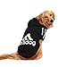 Idepet Spring Autumn Big Dog Clothes Coat Jacket Clothing for Dogs Large Size Golden Retriever Labrador 3XL-9XL Adidog Hoodie (Black, 9XL)