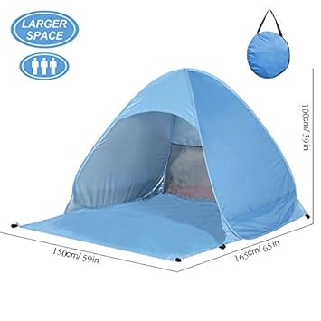 Garten Oder Im Gras Strand Sunray Zelt Strandzelt Automatische Pop Up Wurfzelte Uv 50 Sonnenschutz Baby Zelt Sommerurlaub Und Schwimmbad Sport Freizeit Camping Outdoor