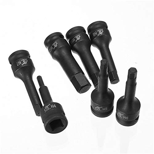 Drive Impact Socket Hex Bit Set,7pcs 3/8 Inch Metric Hex Driver Impact Socket Bit Set