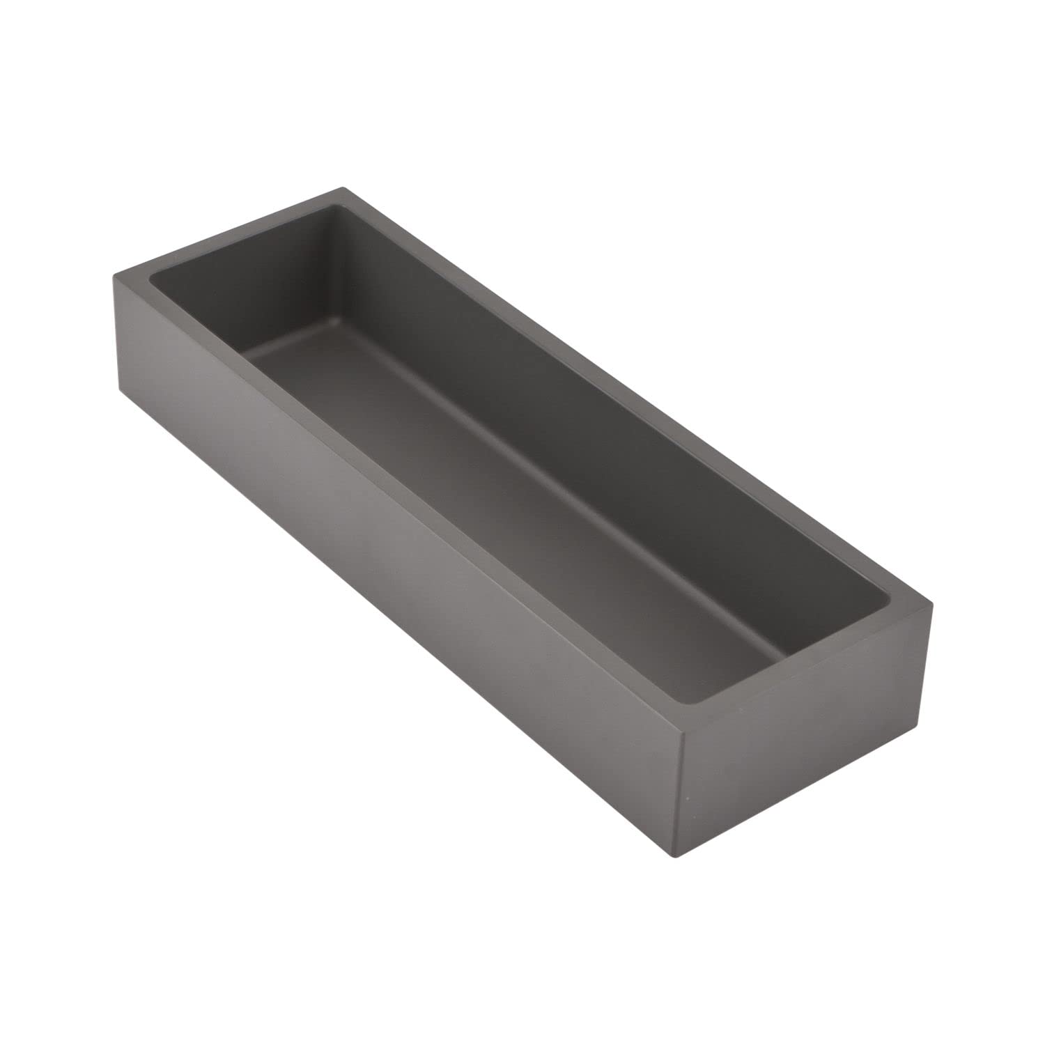 NINKA Connect 2289.11 10111 Drawer Organiser System, Cutlery Tray 1 Compartment Base Tray Small 30 x 10 x 5 cm Plastic Dark Grey Silver 300 mm