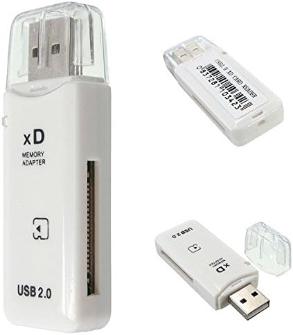 USB 2.0 High Speed xD Memory Card Reader Adapter White for Olympus Fuji xD Pictu
