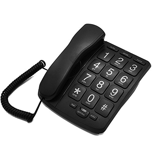LeeKer LKP02B Big Button Corded Telephone for Elderly perfect for Low
