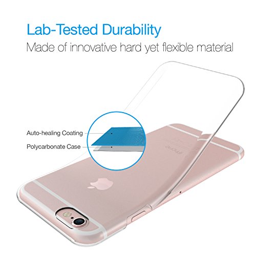 Just Mobile TENC Self-Healing Ultra-Slim Transparent Case for iPhone 6s/6 - Retail Packaging - Clear